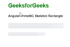 棱镜PrimeNG Skeleton卡