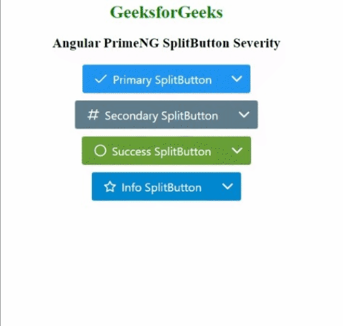 Angular PrimeNG SplitButton的严重性