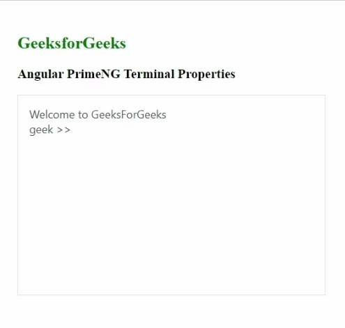 Angular PrimeNG终端属性