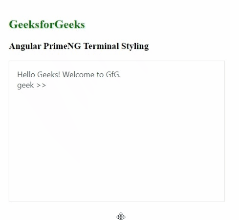 Angular PrimeNG终端造型