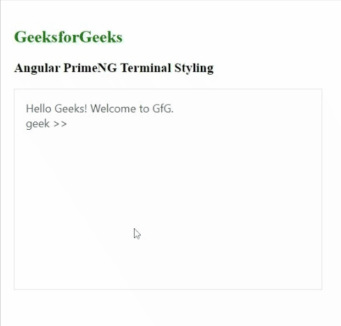 Angular PrimeNG终端造型