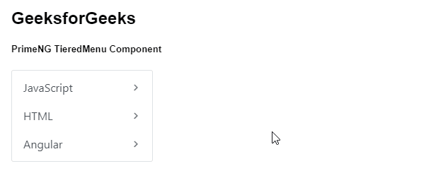 Angular PrimeNG TieredMenu组件