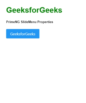 Angular PrimeNG滑动菜单属性