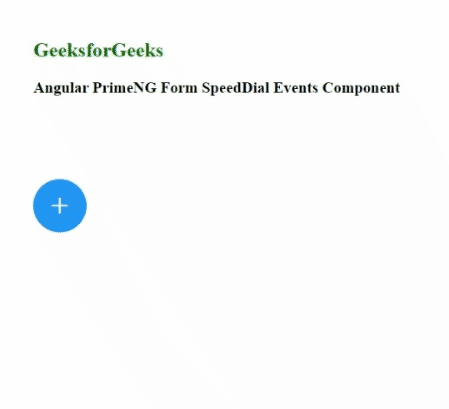 Angular PrimeNG快速拨号事件