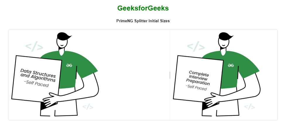 Angular PrimeNG分割器初始尺寸