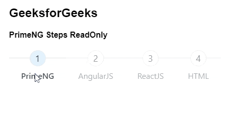 Angular PrimeNG的步骤属性
