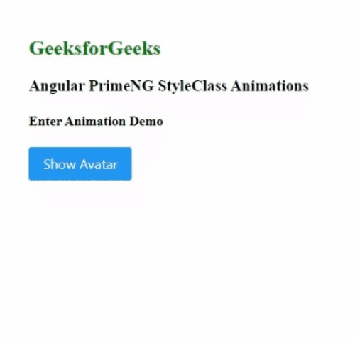 Angular PrimeNG StyleClass动画