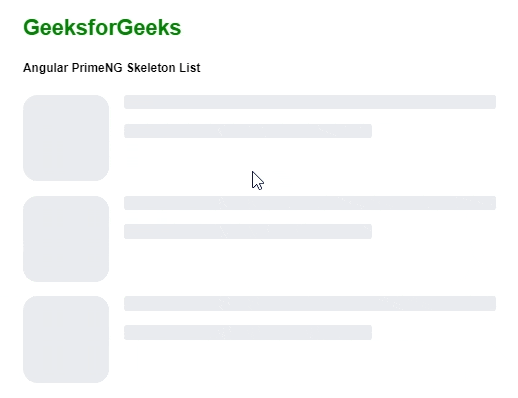 Angular PrimeNG Skeleton列表