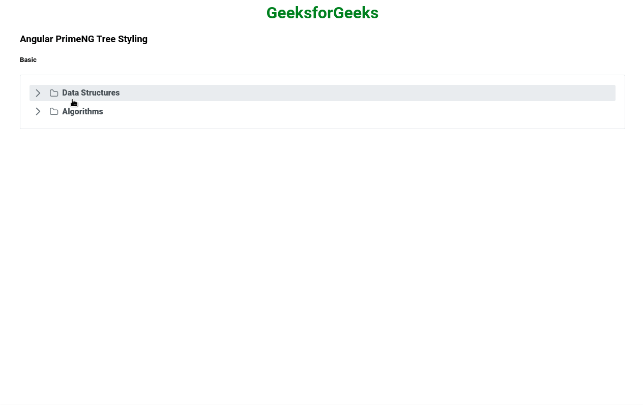 Angular PrimeNG树型设计