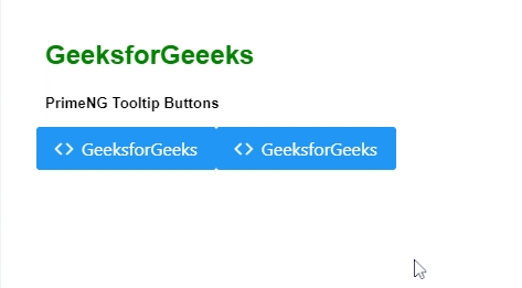Angular PrimeNG Tooltip Button
