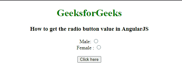 如何使用AngularJS获得单选按钮的值？