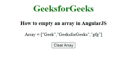 如何使用AngularJS使数组变空？