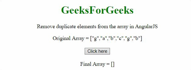 使用AngularJS从数组中移除重复的元素 使用AngularJS从数组中移除重复的元素