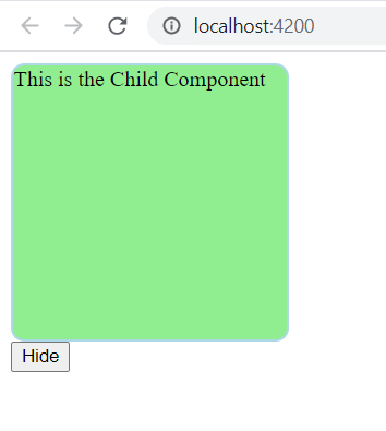 在Angular 10中显示或隐藏子组件