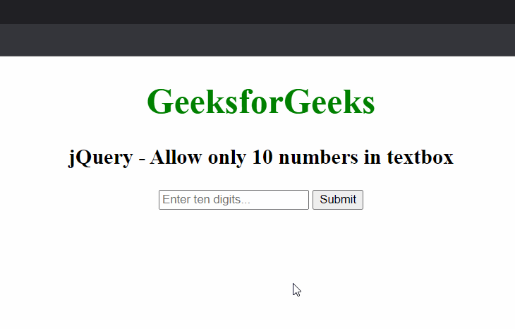 如何用jQuery在一个文本框中只允许10个数字？
