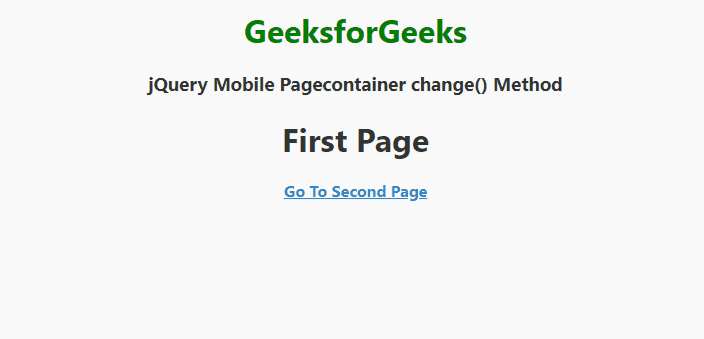 jQuery Mobile Pagecontainer change()方法