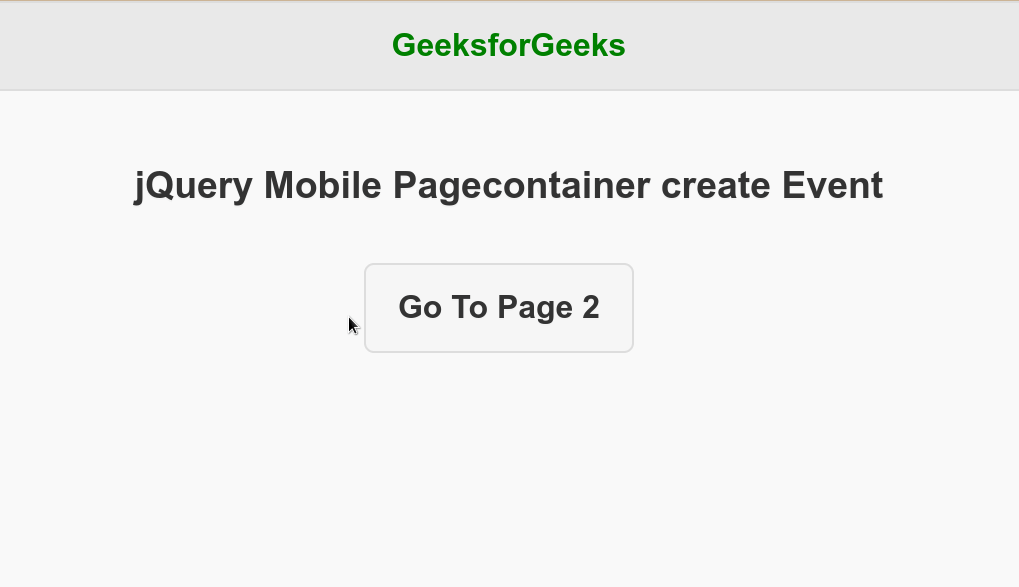 jQuery Mobile Pagecontainer创建事件 jQuery Mobile Pagecontainer创建事件