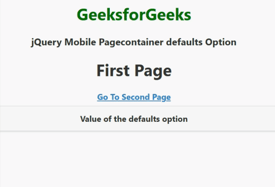 jQuery Mobile Pagecontainer的默认选项