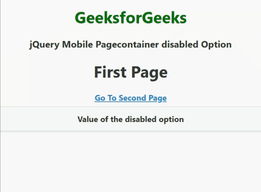 jQuery Mobile Pagecontainer禁用选项 jQuery Mobile Pagecontainer禁用选项