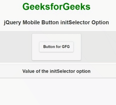 jQuery Mobile Button initSelector选项