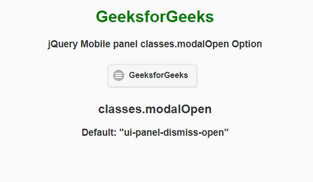 jQuery Mobile面板类.modalOpen选项