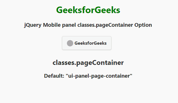 jQuery Mobile面板类.pageContainer选项
