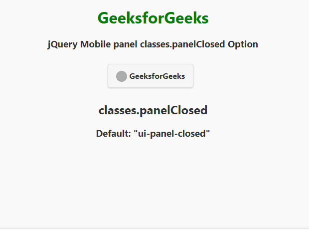jQuery Mobile面板类.panelClosed选项