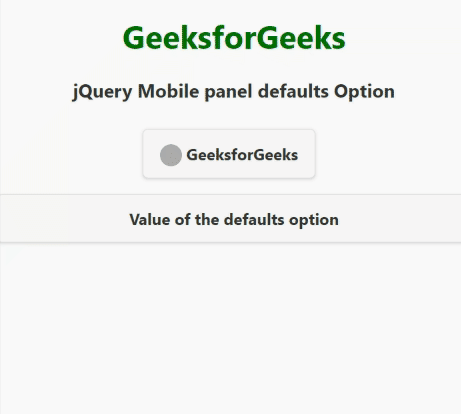 jQuery Mobile面板默认选项