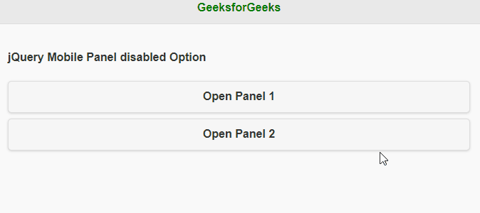 jQuery Mobile面板禁用选项 jQuery Mobile面板禁用选项