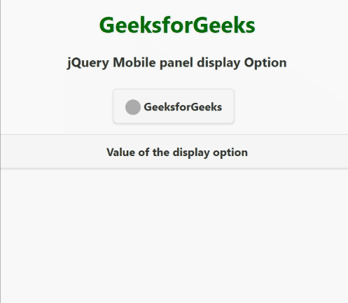 jQuery Mobile面板显示选项