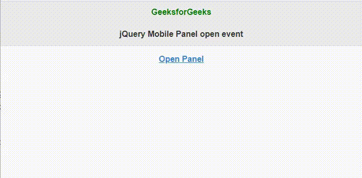 jQuery Mobile面板打开事件 jQuery Mobile面板打开事件