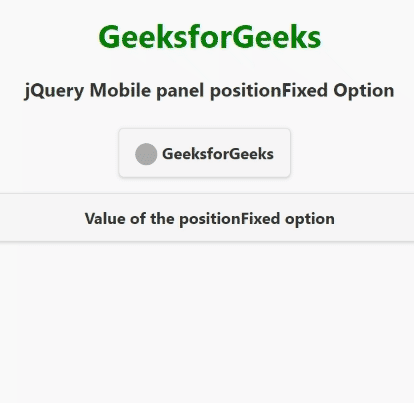 jQuery Mobile面板的positionFixed选项