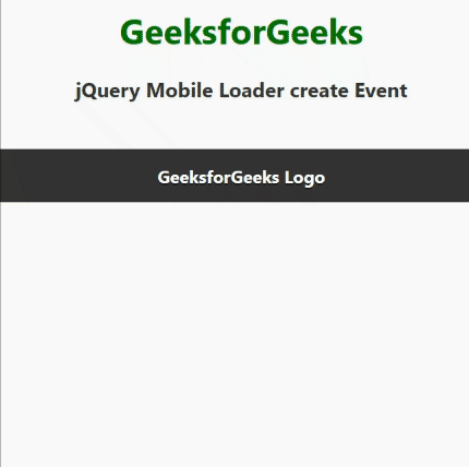 jQuery Mobile Loader创建事件