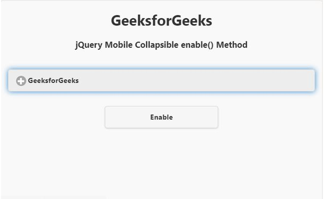 jQuery Mobile collapsible disable()方法