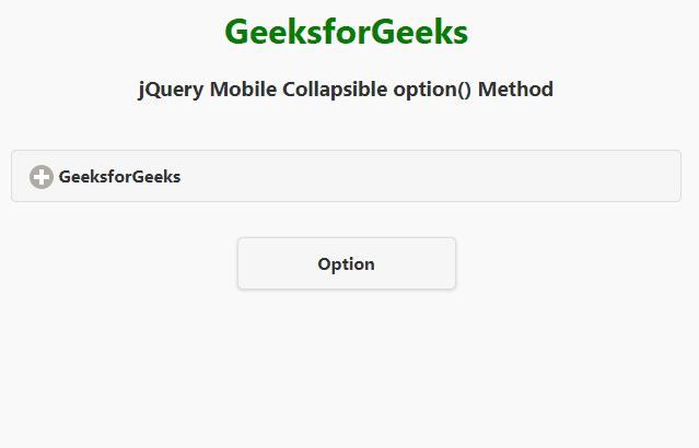 jQuery Mobile Collapsible option()方法