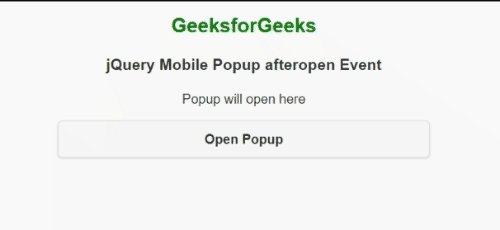 jQuery Mobile Popup afteropen事件