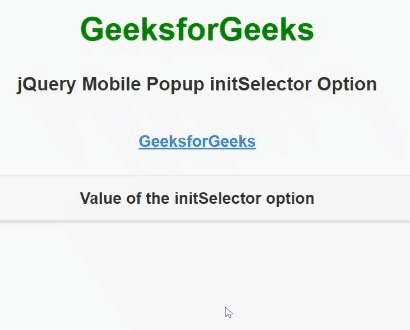 jQuery Mobile Popup initSelector选项