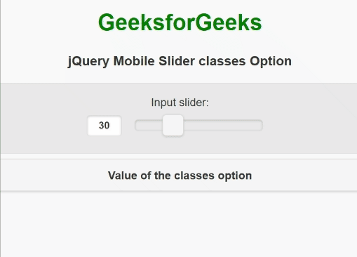 jQuery Mobile Slider classes选项