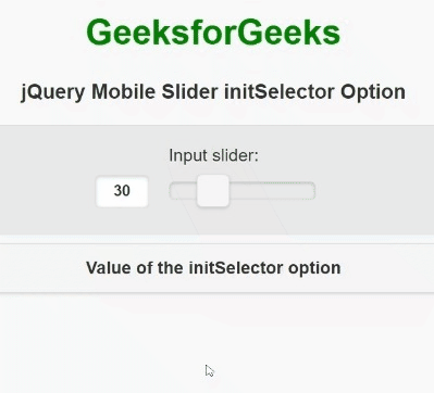 jQuery Mobile Slider initSelector选项