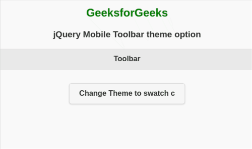 jQuery Mobile Toolbar主题选项