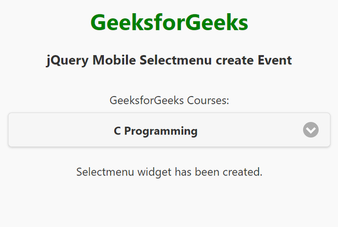 jQuery Mobile Selectmenu创建事件