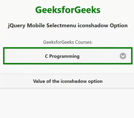 jQuery Mobile Selectmenu iconshadow选项
