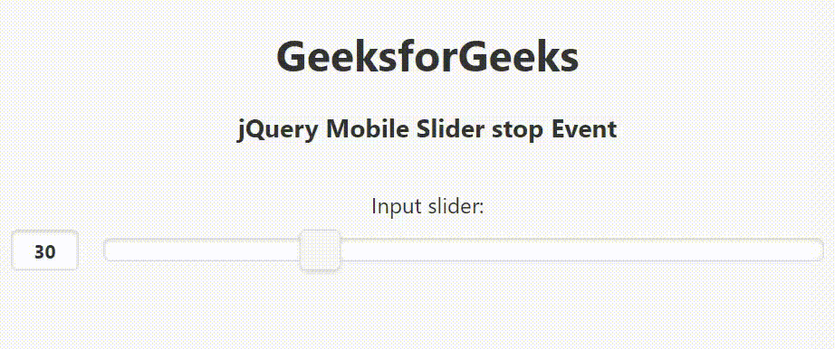 jQuery Mobile Slider启动事件