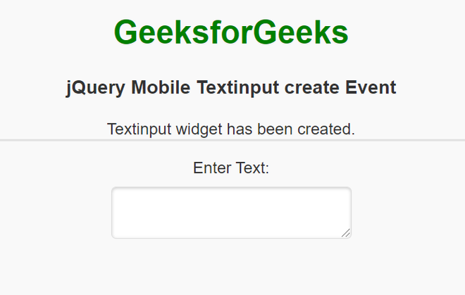 jQuery Mobile Textinput创建事件