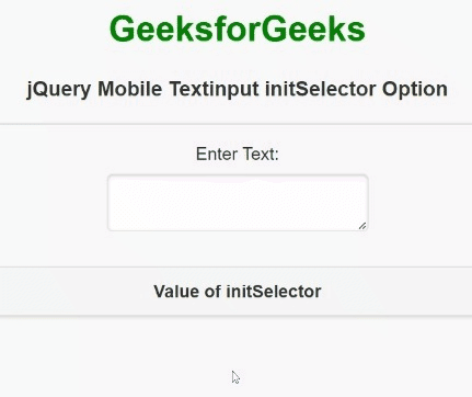 jQuery Mobile Textinput enable()方法
