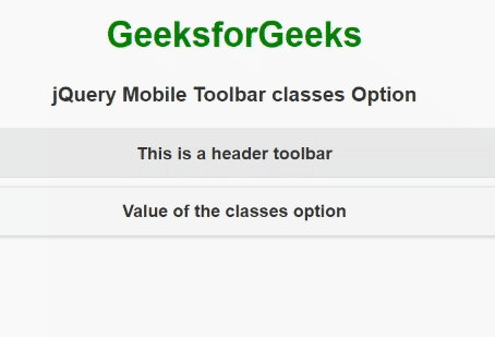 jQuery Mobile Toolbar类选项