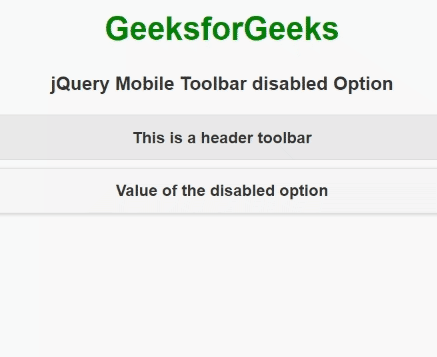 jQuery Mobile Toolbar禁用选项