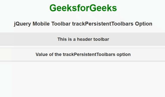 jQuery Mobile Toolbar trackPersistentToolbars选项