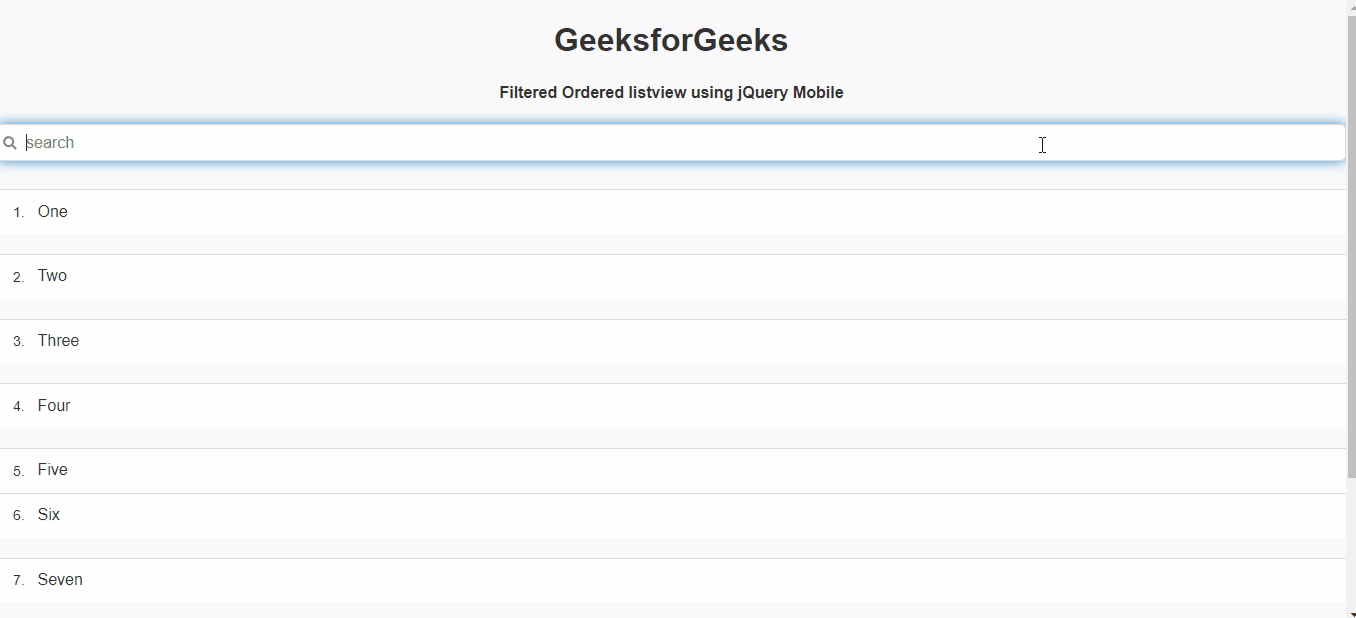 如何使用jQuery Mobile创建过滤有序的列表视图？