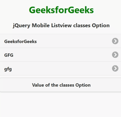 jQuery Mobile Listview classes选项